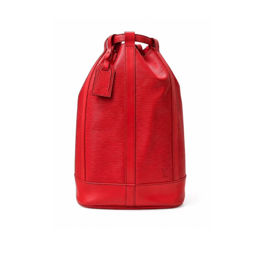 Louis Vuitton Randonnée GM Castillan Red Epi Leather Convertible Backpack Bag